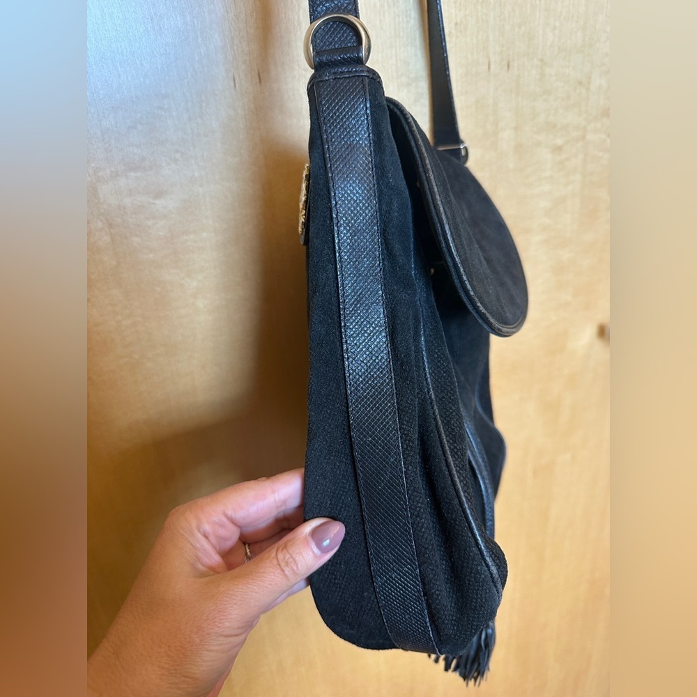 BOTTEGA VENETA Shoulder Bag  suede Vintage Bucket Bag black - Picture 7 of 16